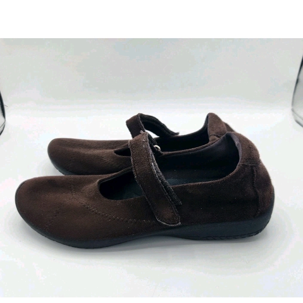 Arcopedico L18 Mary Jane Brown Suede Adjustable Shoe Flats Womens Size 41 9.5 10